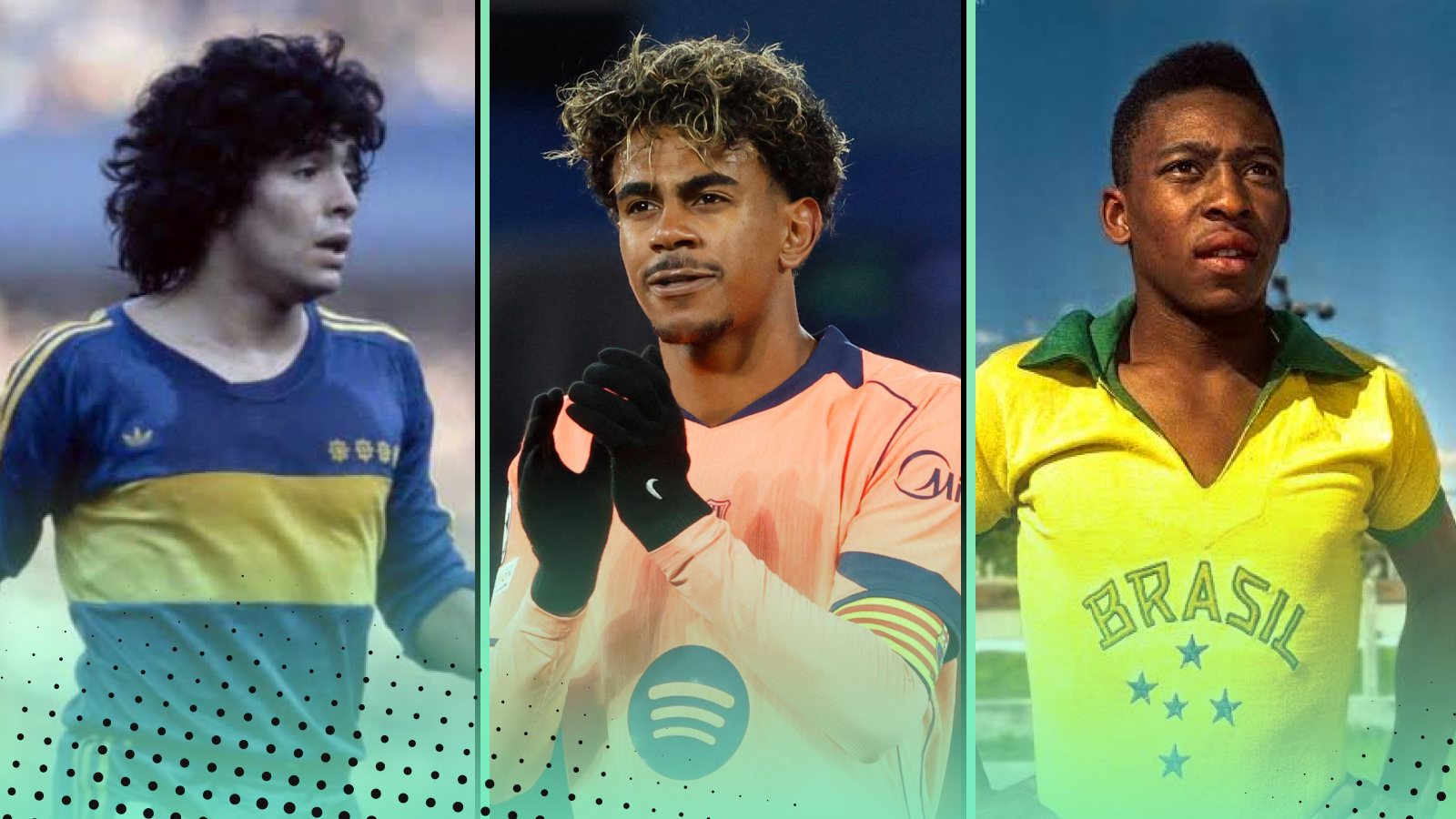 7 of the greatest wonderkids in football history ranked after 200 appearances: Pele, Maradona, Yamal…