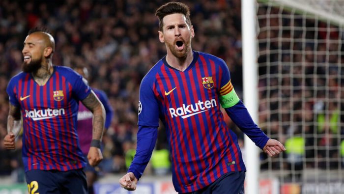 Con dos de Messi, el Barcelona goleó 5 a 1 a Lyon y pasó a cuartos de final